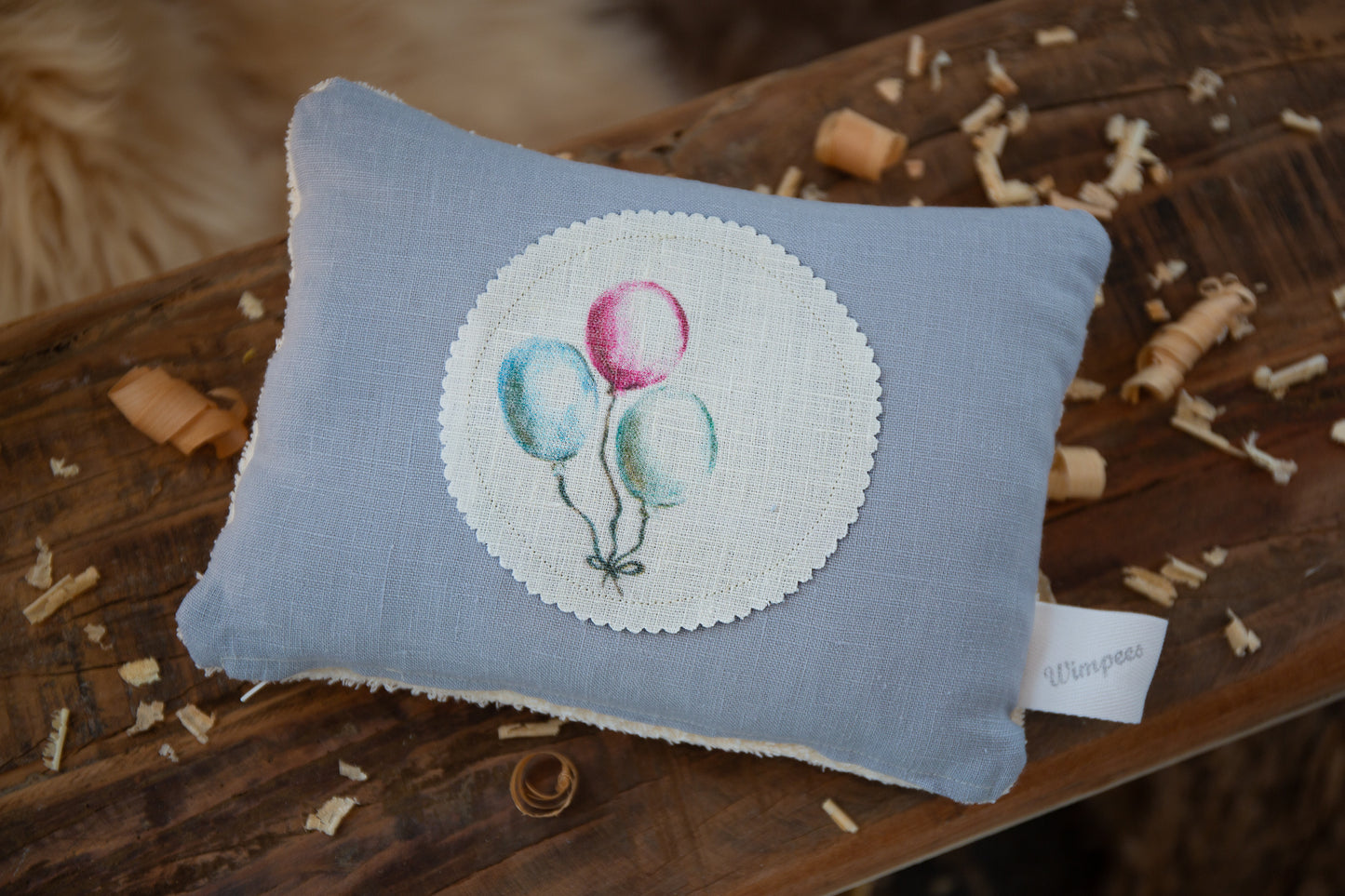 Zirbenkissen mit Motiv | 'Luftballons'