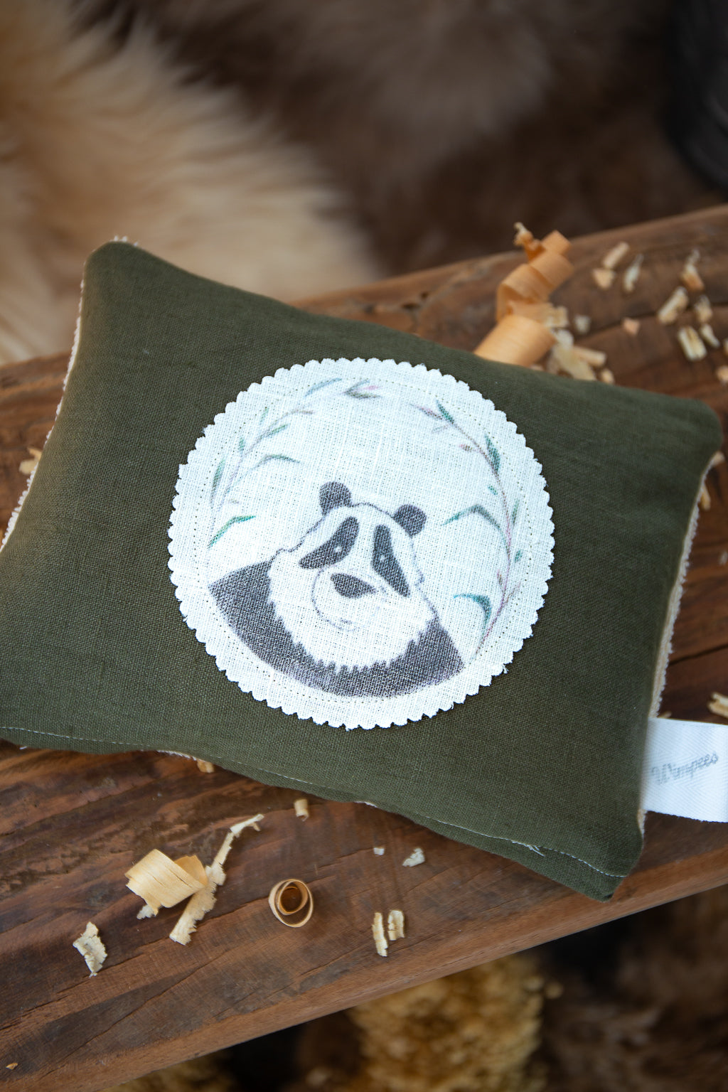 Zirbenkissen mit Motiv | 'Panda'