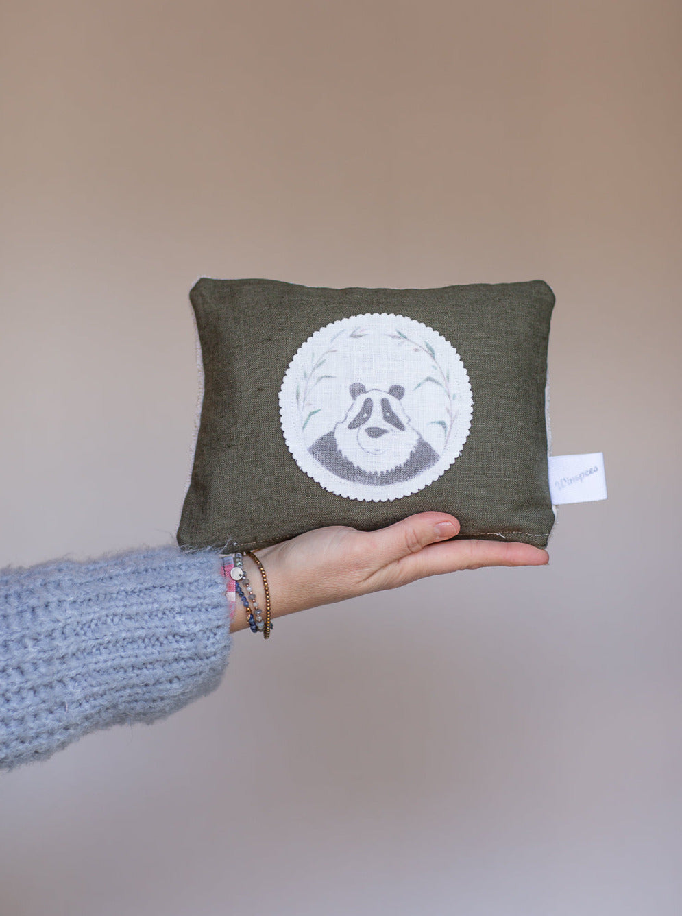 Zirbenkissen mit Motiv | 'Panda'
