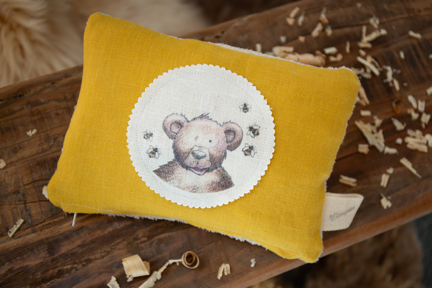 Zirbenkissen mit Motiv | 'Teddy'