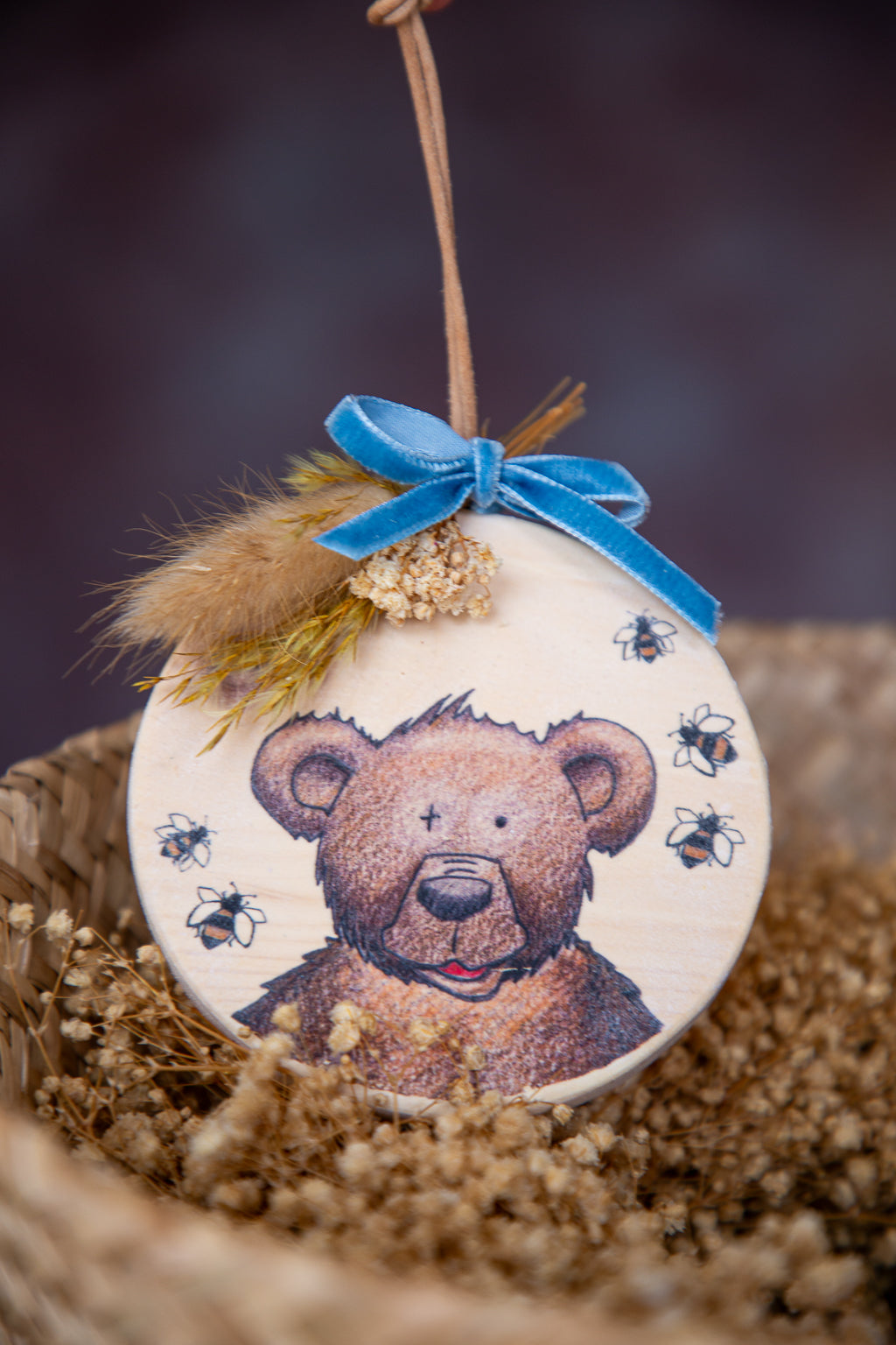 Namensschild aus Zirbenholz