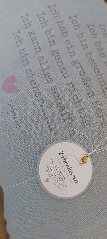 pure. affirmation Zirbenkissen | Ich bin geliebt. Ich bin mutig. Ich bin stark. Ich bin...