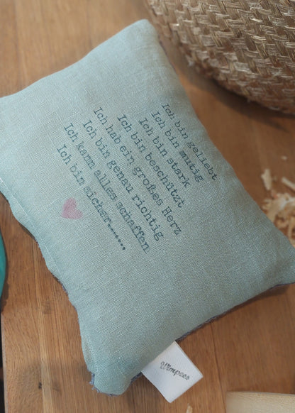 pure. affirmation Zirbenkissen | Ich bin geliebt. Ich bin mutig. Ich bin stark. Ich bin...