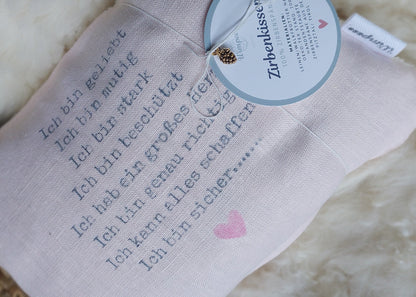 pure. affirmation Zirbenkissen | Ich bin geliebt. Ich bin mutig. Ich bin stark. Ich bin...