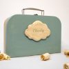 Geschenkkoffer mit Namen - Motiv Wolke - Farbe grün - 2